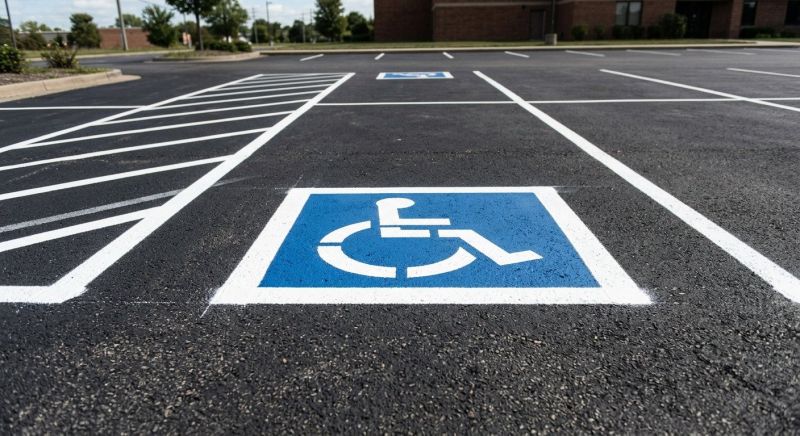 Parking Space Marking in Roswell, GA