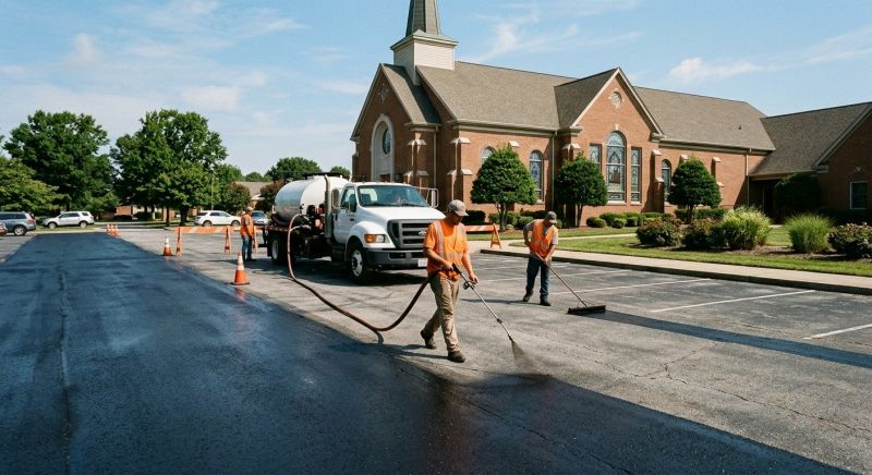 Church Parking Lot Sealcoating in Grand Rapids, MI