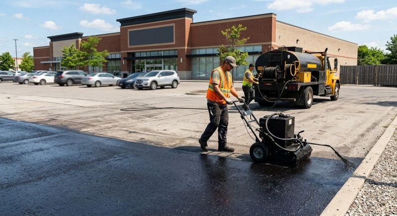 Church Parking Lot Sealcoating in Grand Rapids, MI