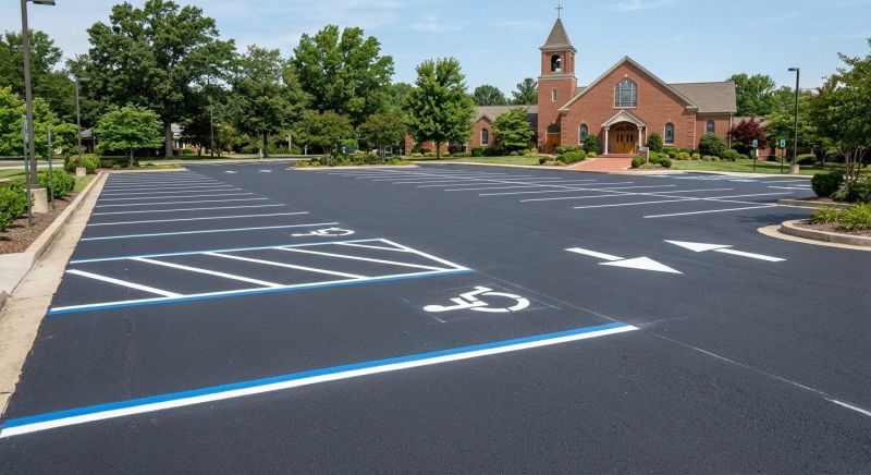 Church Parking Lot Striping in Roswell, GA