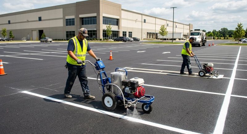 Commercial Asphalt Painting in Alpharetta, GA
