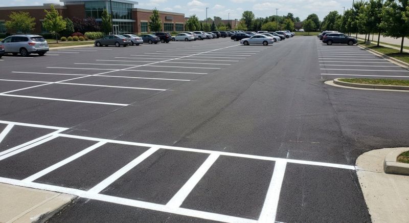 Concrete Parking Lot Striping in Suwanee, GA
