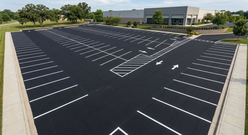 Concrete Parking Lot Striping in Lawrenceville, GA
