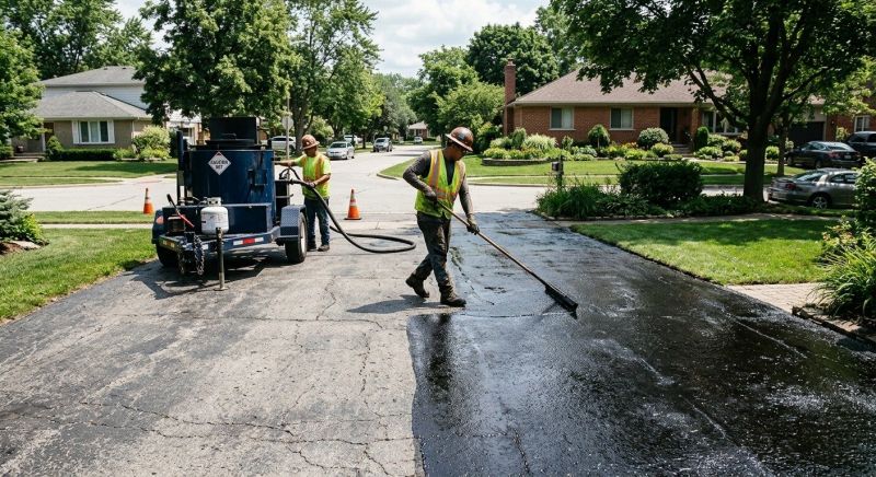 Hot Tar Driveway Sealing in Fort Myers, FL